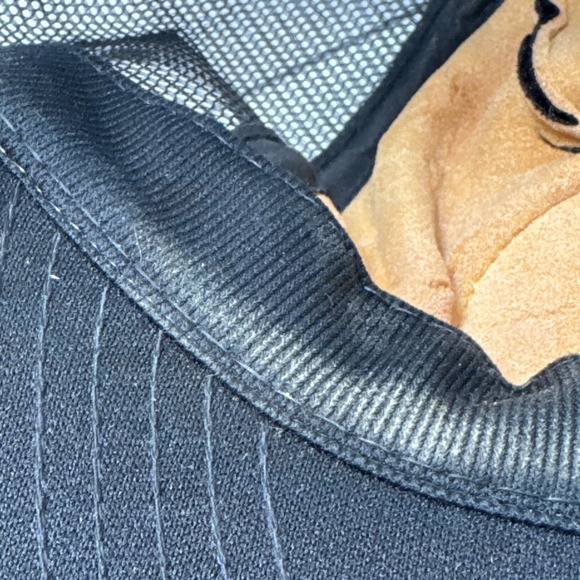 NRA Hat Mesh Snapback Trucker Black Gold Leaf  Emblem Cap Made in USA embroider - Picture 9 of 12